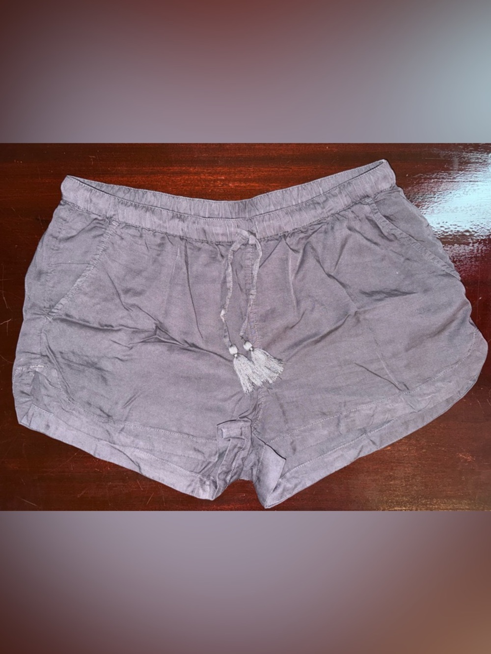 aerie Gray Drawstring Lounge Shorts